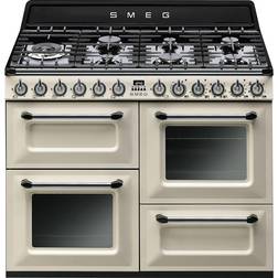 Smeg TR4110P1 Svart, Rostfritt stål, Beige