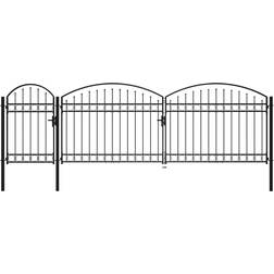 vidaXL Garden Fence Gate with Arched Top