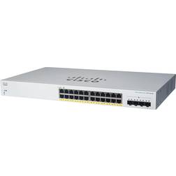 Cisco CBS220-24P-4G 24 x 10/100/1000 PoE+ 1U Bianco