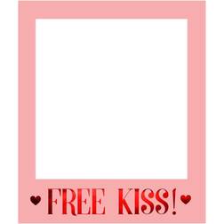 PartyDeco Photoprops Selfie Photo Frame Pink/Red