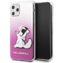 Karl Lagerfeld Coque arrière Fun Choupette Glasses pour Apple iPhone 11 Pro Max Rose