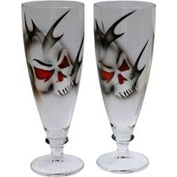 Nybro Crystal Dödskalle Ölglas 38cl 2st