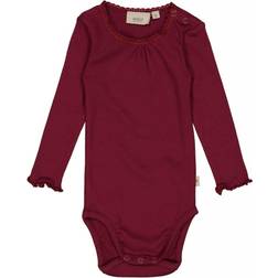 Wheat Rib Lace LS Body - Red Plum (9106e-007-2390)