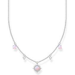 Thomas Sabo Charm Club Vintage Shimmering Necklace - Silver/Transparent/Pink/Violet