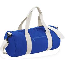 BagBase Plain Varsity Duffle Bag 2-pack - Bright Royal/Off White