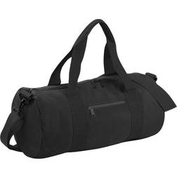 BagBase Plain Varsity Duffle Bag 2-pack - Black