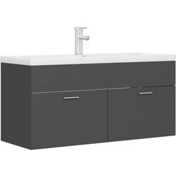 vidaXL Mobile Con Lavabo Integrato Rovere Sonoma Legno Multistrato