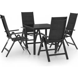 vidaXL 3070634 Set da pranzo per patio, 1 Tavolo incluso 4 Sedie