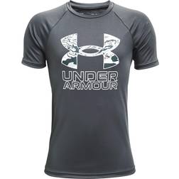 Under Armour Boy's Tech Hybrid Print Fill Shirt Sleeve - Grey (1363281-012)