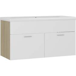 vidaXL Allaskaappi Sisäänrakennetulla Altaalla 90 x 38,5 x 46 cm