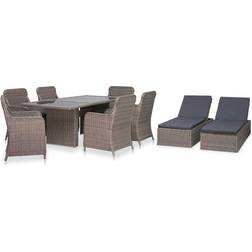 vidaXL 3057798 Essgruppe, 1 Tisch einschl. 6 Stühle