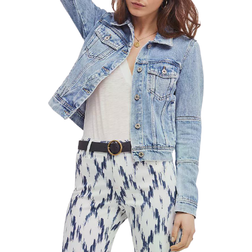 Free People Rumors Denim Jacket - Light Indigo