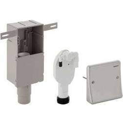 Geberit Universal encastré siphon, 152233001, acier inoxydable brossé/blanc