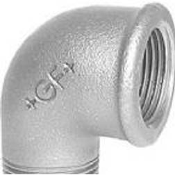 +GF+ Galvaniseret vinkel, muffe/nippel, 2"