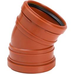 Uponor PP bøjning 30° 110mm, med 2 muffer