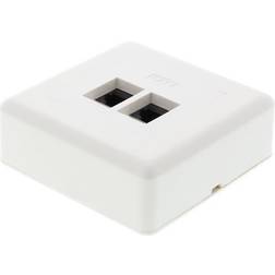 Deltaco Wall Outlet 2-port