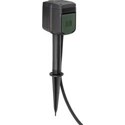 Brennenstuhl 1154540601 Weatherproof socket strip 2x Black incl. ground spike, app-enabled