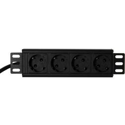 Toten Stromskinne 4xCEE 7/4 1xCEE 7/7 afbryder, 10"
