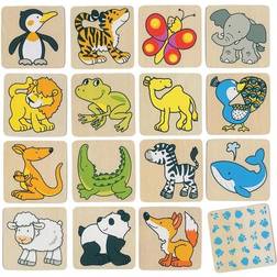 Goki Wooden Memo animals, 32dlg