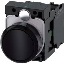 Siemens 3SU1100-0AB10-1BA0 Trykknap Frontring plastic, Betjeningsknap flad Sort 1 stk