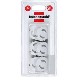 Brennenstuhl bornebeskyt. til stromskinne, 6-pack, transparent, plast