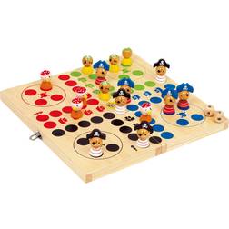 Small Foot 2430 Ludo "Pirate Island" made of wood, board game in original pirate design, folding game board