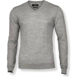 Nimbus Mens Ashbury Knitted V Neck Jumper - Bleu