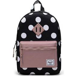 Herschel Heritage Backpack Kids - Polka Dot Black and White/Ash Rose