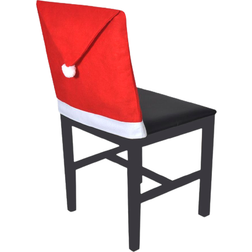 vidaXL Santa Claus Hat 6-pack Sædebetræk Rød (53x51cm)