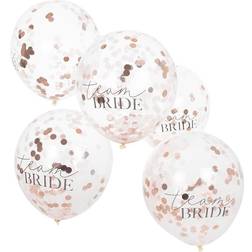 Ginger Ray Latex Ballons Confetti Team Bride Hen 5-pack