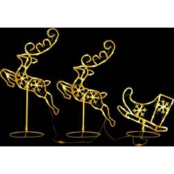 vidaXL Flying Reindeer & Sleigh Julelampe 87cm