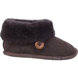 Cotswold Wotton Sheepskin Bootie - Chocolate