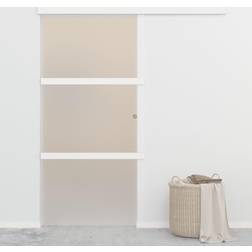 vidaXL - Porte Coulissante Verre Clair, Verre Dépoli (90x205cm)