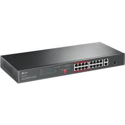 TP-Link TL-SL1218P Switch 16 Porte Fast Ethernet 10/100 + 2 Porte Gigabit Poe+ 150 W