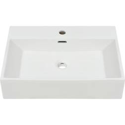 vidaXL Lavandino Con Foro Rubinetto Ceramica 60.5 x 42.5 x 14.5 cm