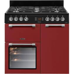 Leisure Cookmaster CK90F232R 90cm Dual Fuel Red, Black