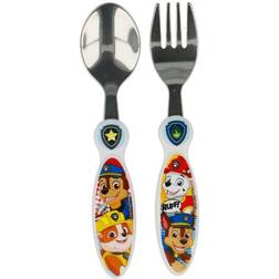 Stor Elliptical Metallic Cutlery Set Paw Patrol Comic 2pcs