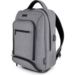 Urban-Factory Sac à dos pour PC Portable MCE15UF 15,6'' Port USB et câble pour smartphones et tablettes Gris chiné