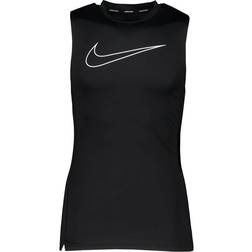 Nike Pro Dri-FIT Top Sl Tight Male Camiseta de Manga Negro