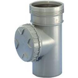 Wavin Wafix pp acces pipe 110 mm with Cover Grijs