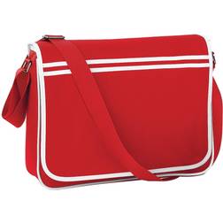 BagBase Retro Messenger Bag - Classic Red/White