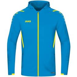 JAKO Challenge Hooded Jacket Unisex - Blue/Neon Yellow