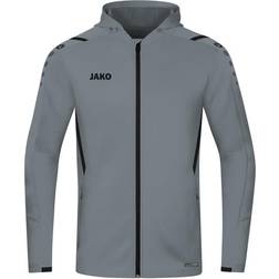 JAKO Challenge Hooded Jacket Unisex - Stone Grey/Black