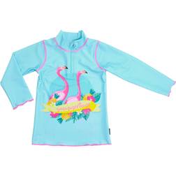 Swimpy Flamingo UV Sweater - Turquoise