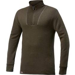 Woolpower Zip Turtleneck 400 Long Sleeved Baselayer Unisex - Pine Green