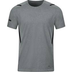 JAKO Challenge T-shirt Unisex - Stone Grey Melange/Black