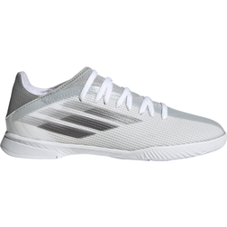 Adidas Kid's X Speedflow.3 - Cloud White/Iron Metallic/Solar Red