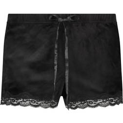 Hunkemöller Shorts Velor Lace - Black