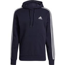 Adidas Essentials French Terry 3-Stripes Hoodie - Legend Ink/White