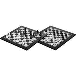 Philos 2802 Chess-Dame-Set, Black Stained, Multicolour